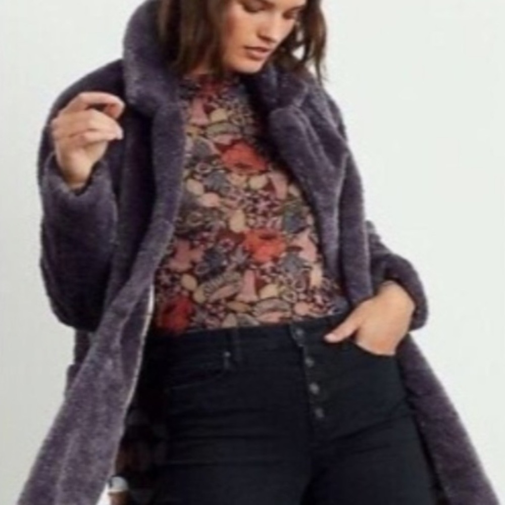 EUC Anthropologie teddy car coat